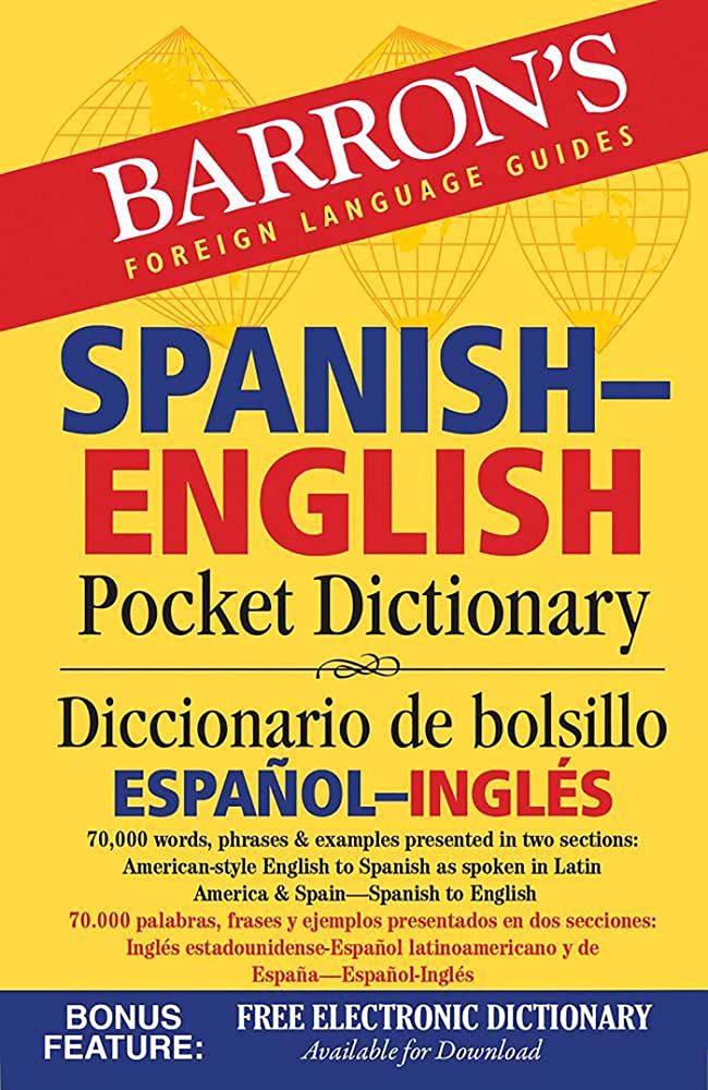 دیکشنری زبان اسپانیایی Barron’s Pocket Spanish-English Dictionary