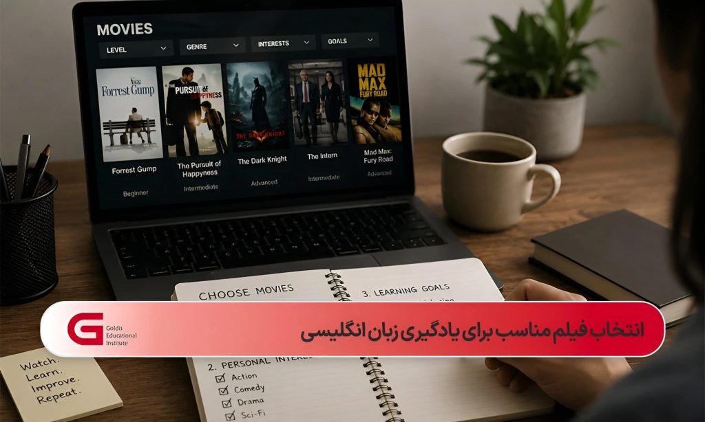 انتخاب فیلم متناسب با سطح زبان، علایق شخصی و اهداف یادگیری