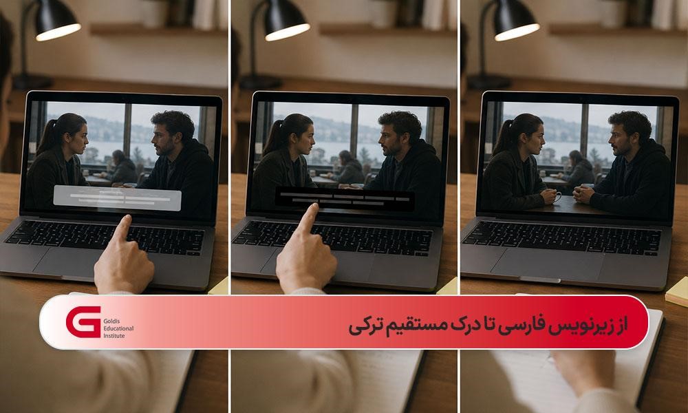 تغییر تدریجی زیرنویس فارسی به ترکی و سپس تماشای بدون زیرنویس، درک شنیداری را تقویت میکند.
